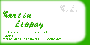 martin lippay business card